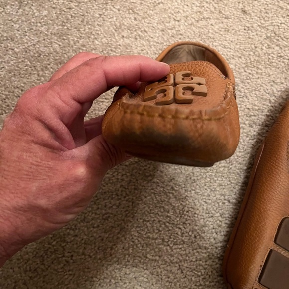 Tory Burch Tan Leather Logo Driving Loafers (Women) - Picture 7 of 7